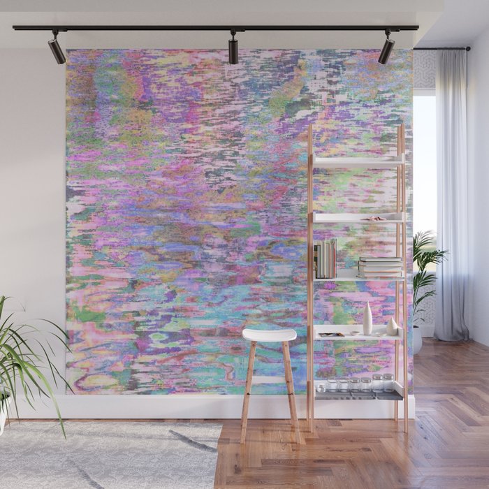 Pastel Pond Pink Glow Wall Mural Gallery Image 1
