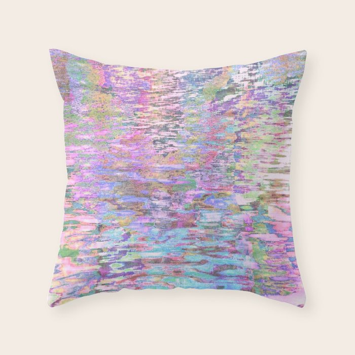 Pastel Pond Pink Glow Throw Pillow Gallery Image 6