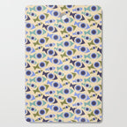 Geometric Fish Pattern - Blue and Olive Cutting Board Gallery Image 1