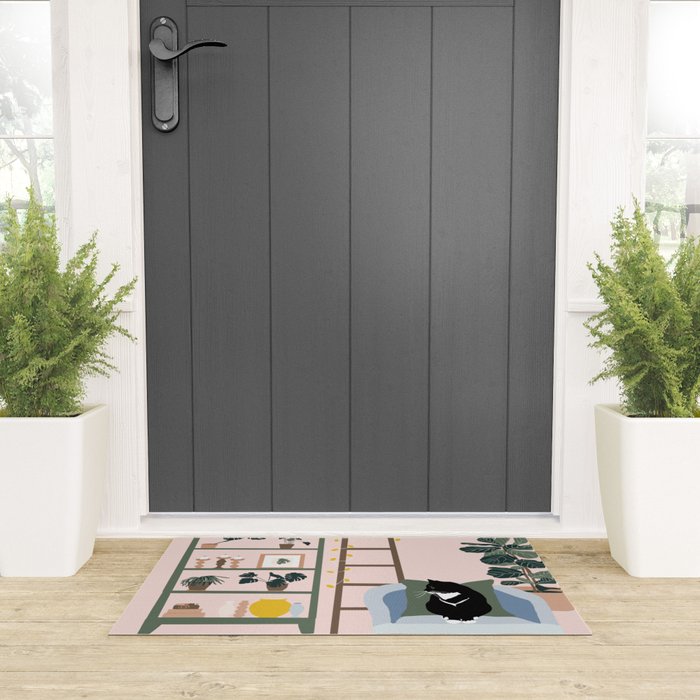 cat chilling out in the living room Welcome Mat Gallery Image 3