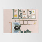 cat chilling out in the living room Rug Gallery Image 2