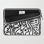 Graffiti Street Art Black and White Laptop Sleeve Gallery Image 2