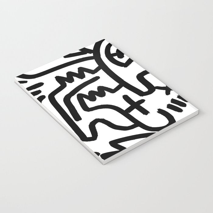 Graffiti Street Art Black and White Notebook Gallery Image 3