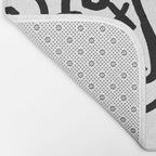 Graffiti Street Art Black and White Bath Mat Gallery Image 2