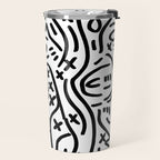 Graffiti Street Art Black and White Travel Mug Gallery Image 2