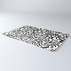 Graffiti Street Art Black and White Rug Gallery Image 3
