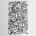 Graffiti Street Art Black and White Tablecloth Gallery Image 2