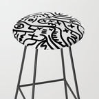 Graffiti Street Art Black and White Stool Gallery Image 2