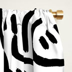 Graffiti Street Art Black and White Window Curtain Gallery Image 2