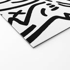 Graffiti Street Art Black and White Welcome Mat Gallery Image 2