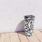 Graffiti Street Art Black and White Travel Mug Gallery Image 4