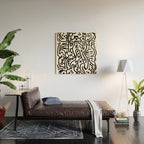 Graffiti Street Art Black and White Wood Wall Art Gallery Image 2