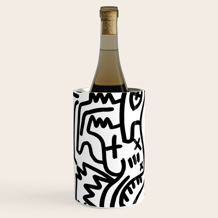 Graffiti Street Art Black and White Wine Chiller Gallery Image 2