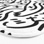 Graffiti Street Art Black and White Bath Mat Gallery Image 3