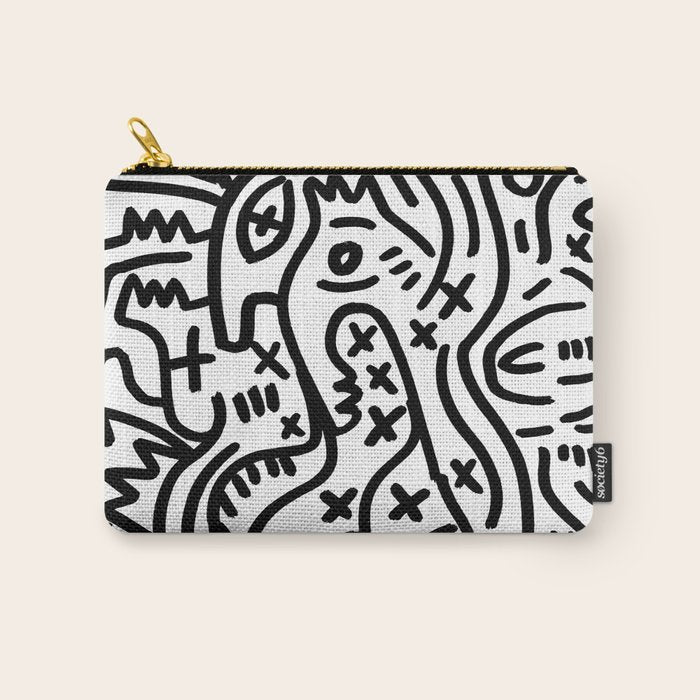 Graffiti Street Art Black and White Carry All Pouch Gallery Image 1