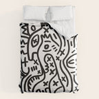 Graffiti Street Art Black and White Comforter Gallery Image 6