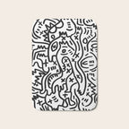 Graffiti Street Art Black and White Bath Mat Gallery Image 1