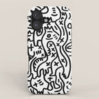 Graffiti Street Art Black and White iPhone Case Gallery Image 1