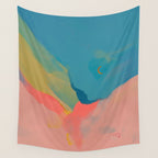 Moon Light On Rainbow Pastel | Night Sky Texture Design Wall Tapestry Gallery Image 4