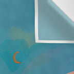 Moon Light On Rainbow Pastel | Night Sky Texture Design Wall Tapestry Gallery Image 3