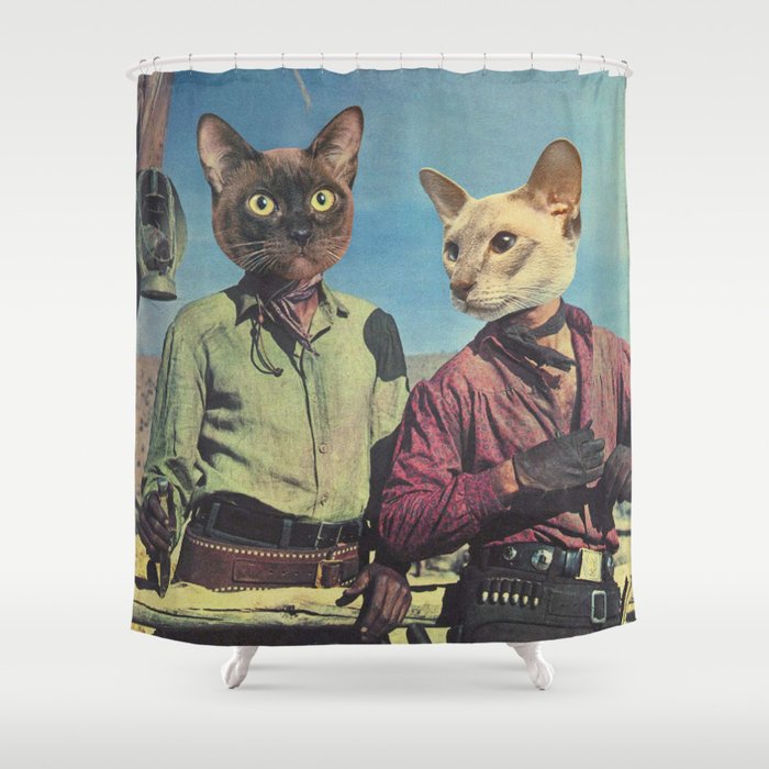 Cowboy Cats - Double trouble Shower Curtain Gallery Image 1