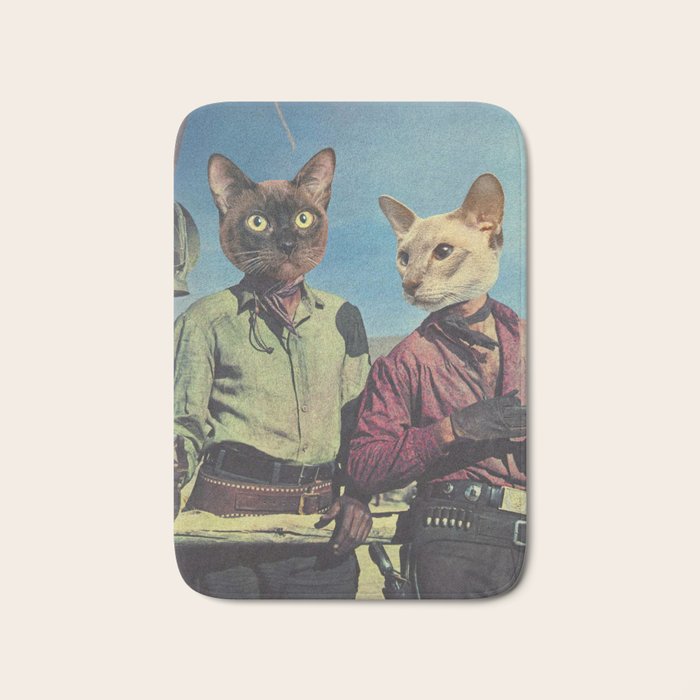 Cowboy Cats - Double trouble Bath Mat Gallery Image 1