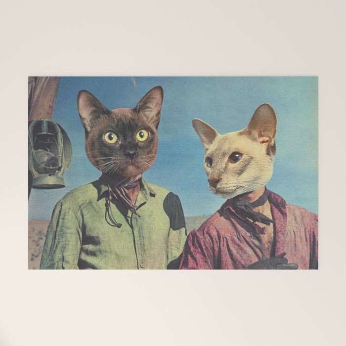 Cowboy Cats - Double trouble Welcome Mat Gallery Image 1