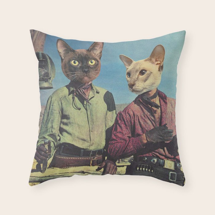 Cowboy Cats - Double trouble Throw Pillow Gallery Image 6
