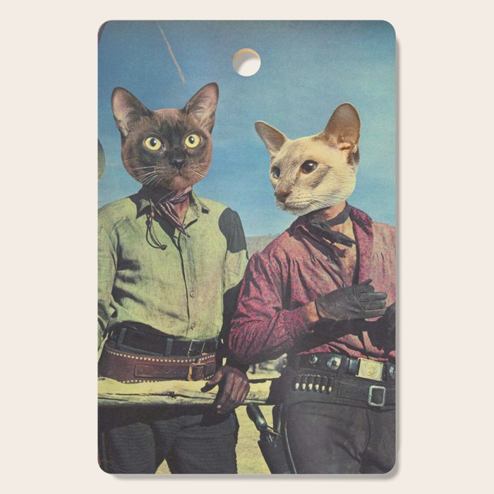Cowboy Cats - Double trouble Cutting Board Gallery Image 1