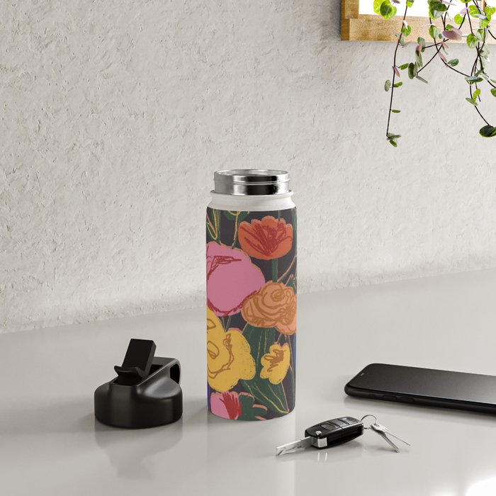 Night garden Water Bottle Gallery Image 4