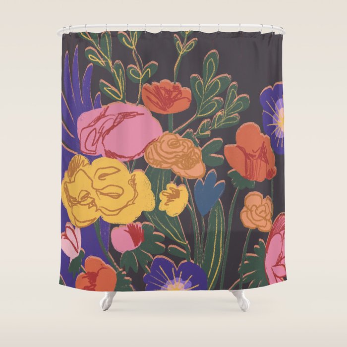 Night garden Shower Curtain Gallery Image 1