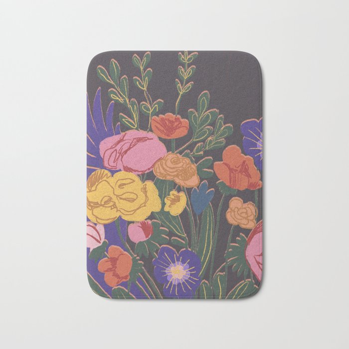 Night garden Bath Mat Gallery Image 1