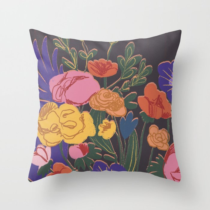 Night garden Throw Pillow Gallery Image 6