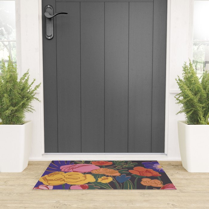 Night garden Welcome Mat Gallery Image 3