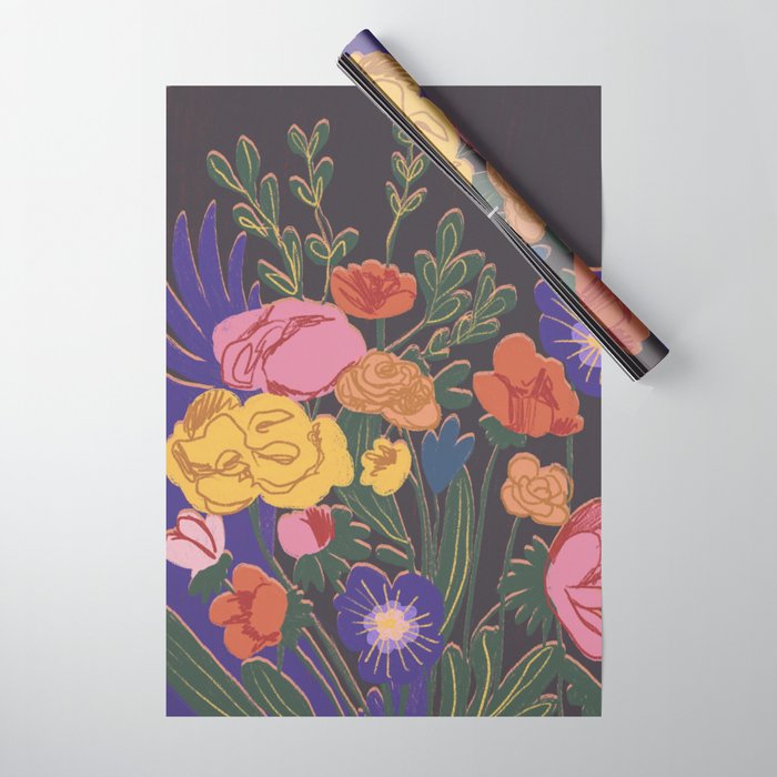 Night garden Wrapping Paper Gallery Image 1