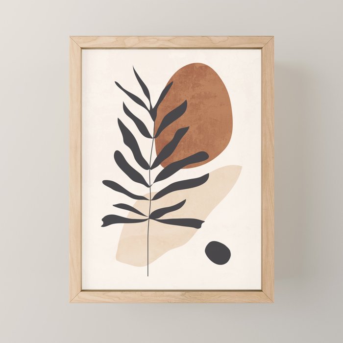 Abstract Art  Minimal Plant 12 Mini Art Print Gallery Image 1