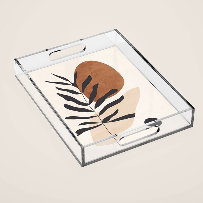 Abstract Art  Minimal Plant 12 Acrylic Tray Gallery Image 1