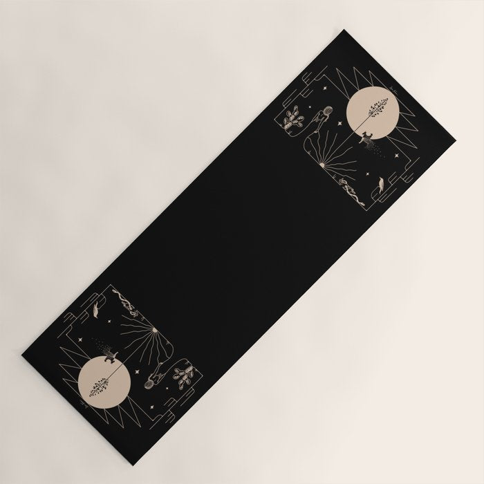 It Was All A Dream - Black & Tan Yoga Mat Gallery Image 1