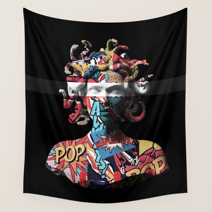 Medusa pop art Wall Tapestry Gallery Image 1