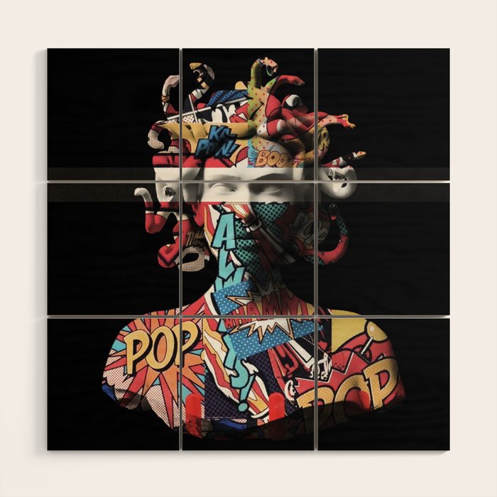 Medusa pop art Wood Wall Art Gallery Image 1