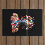 Medusa pop art Outdoor Rug Gallery Image 1