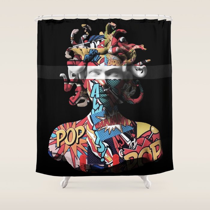 Medusa pop art Shower Curtain Gallery Image 1