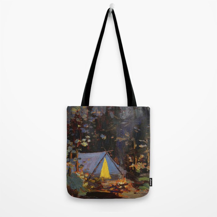 Tom Thomson Campfire 1916 Canadian Landscape Artist Tote Bag Gallery Image 2