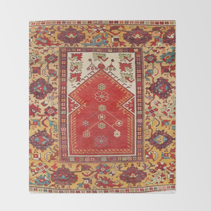 Milas Southwest Anatolian Niche Rug Print Throw Blanket Gallery Image 2