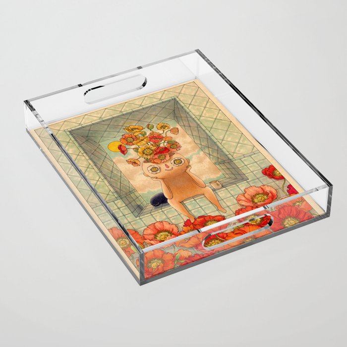 Poppy Season Acrylic Tray Gallery Image 1