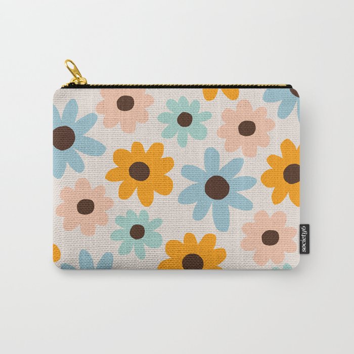 Retro Bloom 2 Carry All Pouch Gallery Image 1