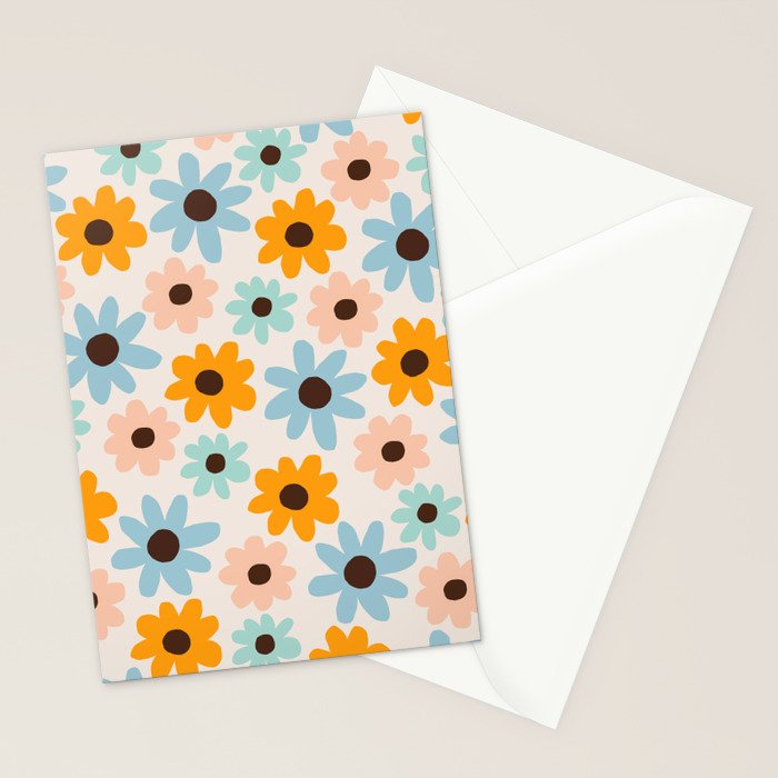 Retro Bloom 2 Stationery Card Gallery Image 2