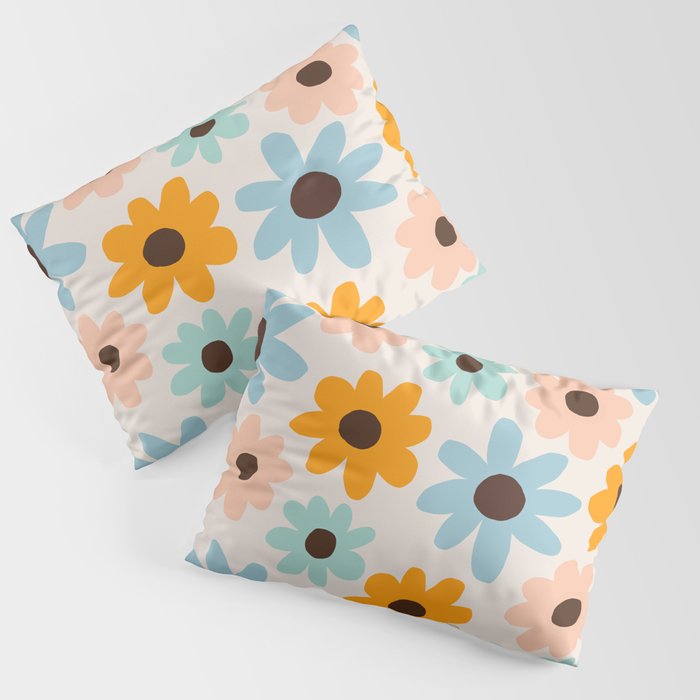 Retro Bloom 2 Pillow Sham Gallery Image 1