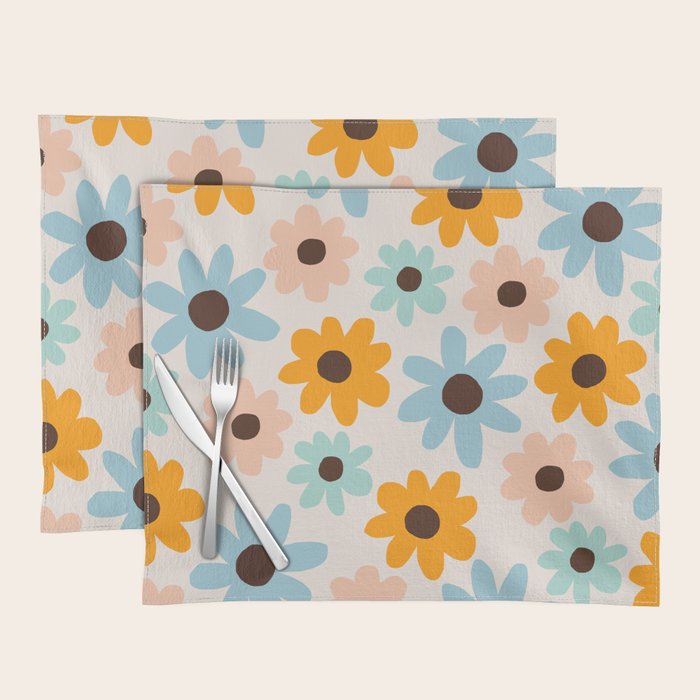 Retro Bloom 2 Placemat Gallery Image 1