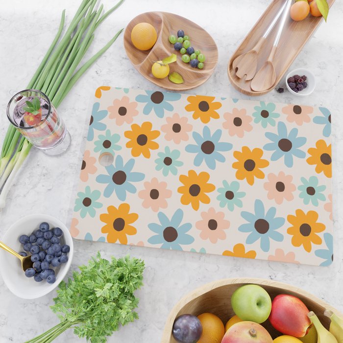 Retro Bloom 2 Cutting Board Gallery Image 2